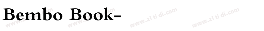 Bembo Book字体转换